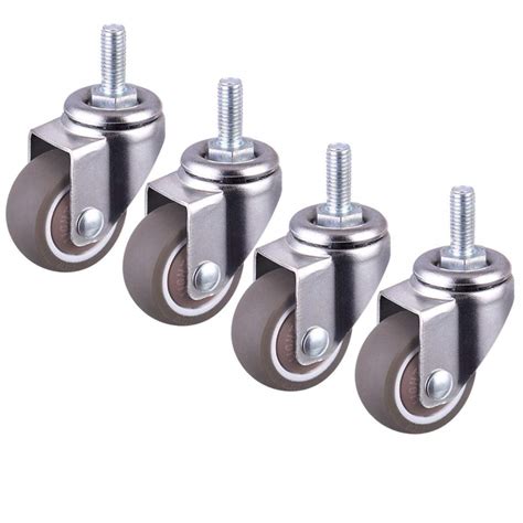 Saim 1 Inch Shopping Cart Wheel Trolley Swivel Caster Wheels Soft ...