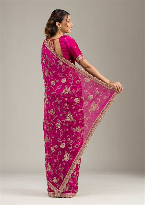 Pink Saree - Buy Pink Colour Sarees Online At Best Prices – Koskii