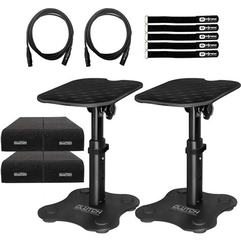 Clutch CL-DMS250 Desktop Studio Monitor Speaker Stands w/Monitor ...