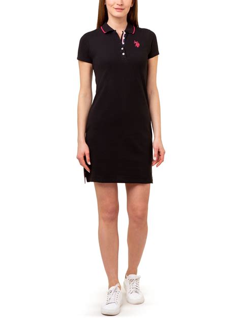 U.S Polo Assn Women's Tipped Polo Dress - Walmart.com