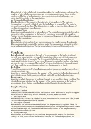 Image result for Auditing Routine Checking Internal Check and Test Checking