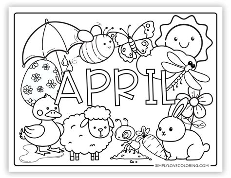 Best 12 April Coloring Pages (5 Free PDF Printable Pages) – Artofit