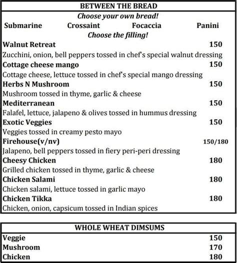 Menu at Woodbox Cafe, New Delhi, 1 Dda Market