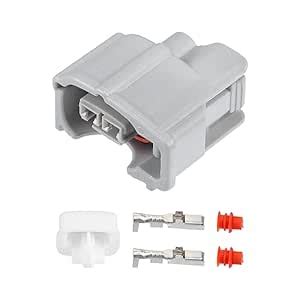X AUTOHAUX 1 Set 2 Pin No.9098011875 Fuel Injector Connector Adapter ...