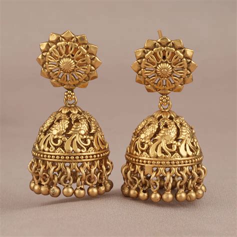 Antique gold floral muticolor jhumka earring | Free Cod - smarsjewelrys