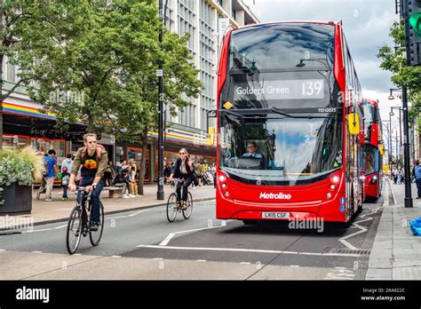 The no. 139 double decker bus to Golders Green in London, UK is ...