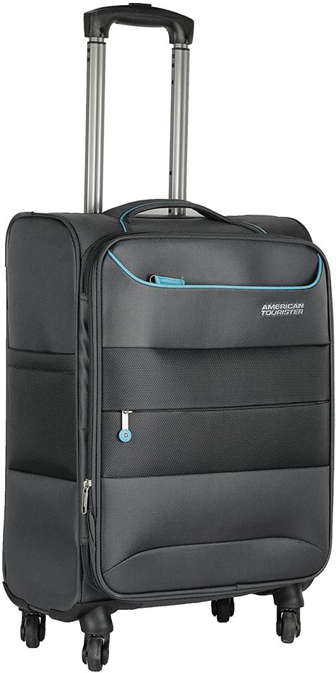 American Tourister Canvas 57 Cms Charcoal Grey Soft Sided Suitcases ...