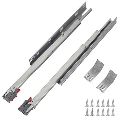 Undermount Drawer Slides 18 inch, Full Extension Soft Close Concealed ...