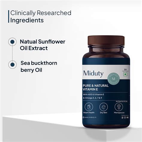 Best Vitamin E Capsules Supplement for Face, Hair & Skin