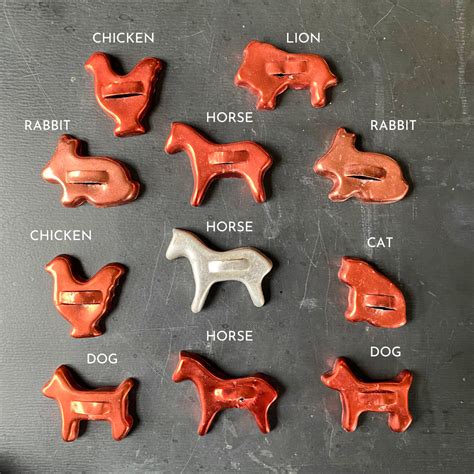 Vintage Miniature Aluminum Cookie Cutters - Set of 11 Animals circa 19 ...