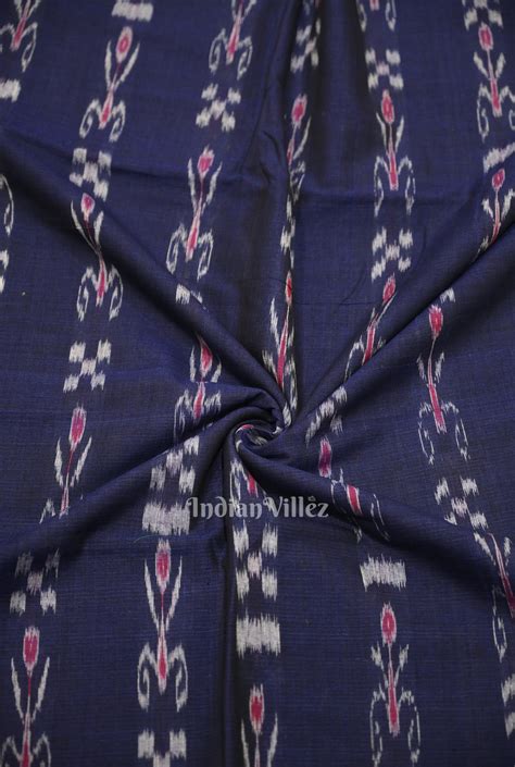 Blue Mayur Chandrika Sambalpuri Ikat Cotton Fabric – IndianVillèz