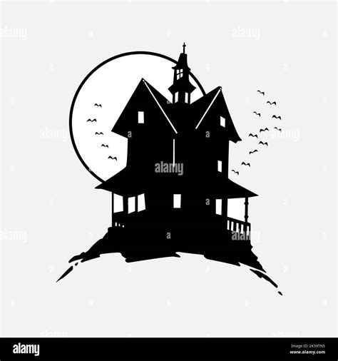Haunted House Silhouette Clip Art