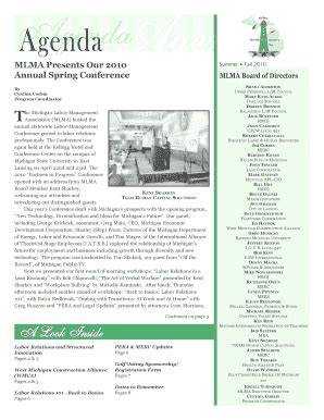 Fillable Online mlma Agenda - Michigan Labor Management Association ...