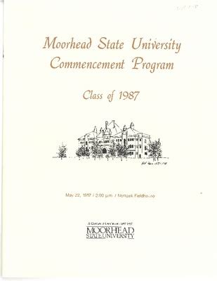 "Commencement Program, May (1987)" by Moorhead State University