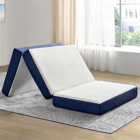 Molblly Folding Mattress, 3 inch Memory Foam Tri Folding Mattress ...