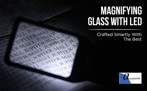 Ascension 3in1 5X Zoom Magnifying Glass with LED Book Light and Fake ...