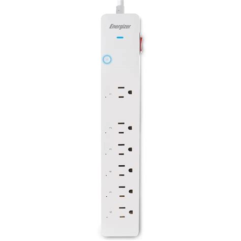 Energizer 5-ft Connect 6-Outlet 1200 Joules 1875-Watt 1875Va White ...