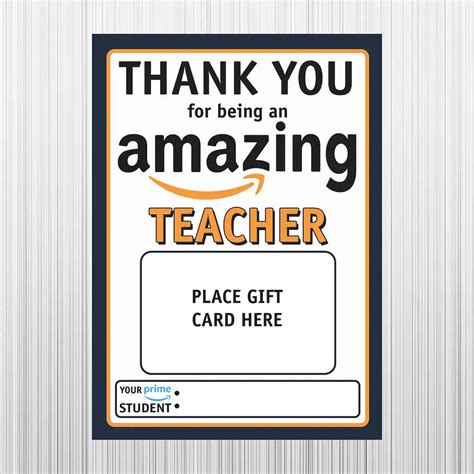 Amazon Teacher Gift Card Printable Free - Printable Calendars AT A GLANCE