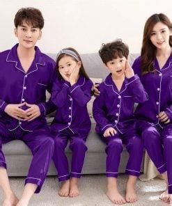 Kids Purple Satin Pyjama Set | Children Nightwear India