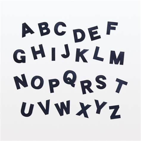 刺繡アルファベットワッペン | 無印良品