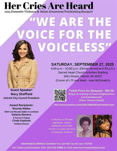 HER CRIES ARE HEARD Domestic Violence & Abuse Awareness Fundraising ...