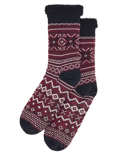 Buy Fair Isle Slipper Socks at Marks & Spencer