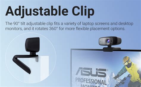 ASUS Webcam C3 (Black) with USB Camera with 1080p 30 fps Recording ...