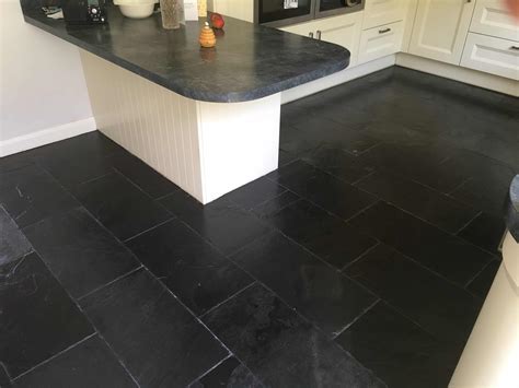 Black Slate Tiles Renovated in Charlwood Surrey - Stone Cleaning and ...
