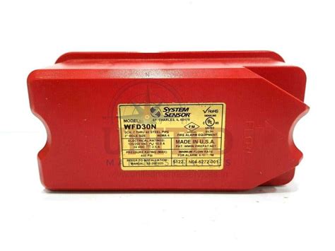 SYSTEM SENSOR WFD30N 3” WATERFLOW DETECTOR FIRE SPRINKLER MONITORING ...