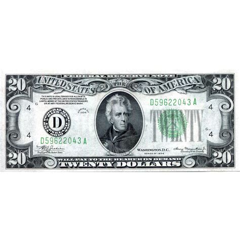 1934 Series 20 Dollar Bill