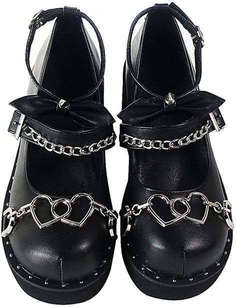 Buy AOSPHIRAYLIAN Womens Gothic Lolita Shoes Ankle Tstrap Platform Mary ...