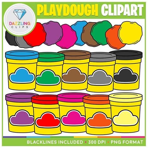 Playdough / Play-doh Clip Art - Instant Download - Educational Clipart ...