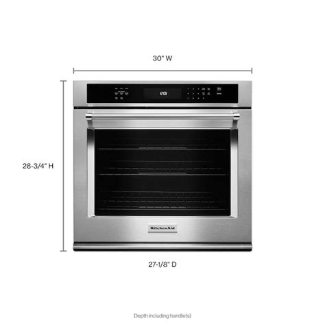 KitchenAid 30 inch Single Electric Wall Oven Single-fan and Self ...