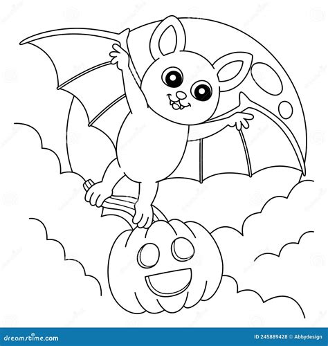 Bat Halloween Coloring Pages