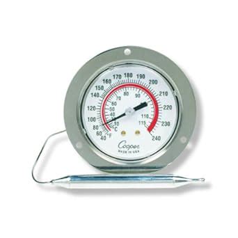 Cooper-Atkins 7112-05-3 Vapor Tension Panel Thermometer with Front ...