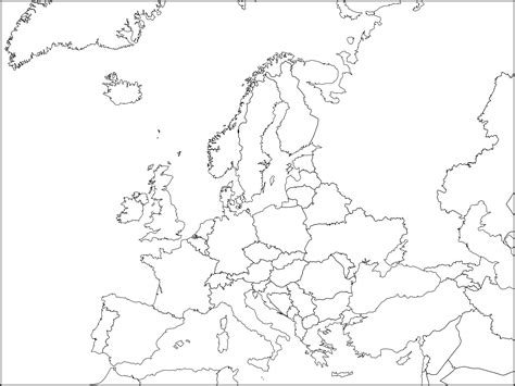 Map Of Europe Blank