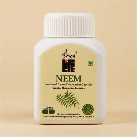 Isha Life Neem Powder in Veg Capsules