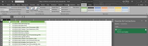 Use Excel VBA to Run SQL Query 的图像结果