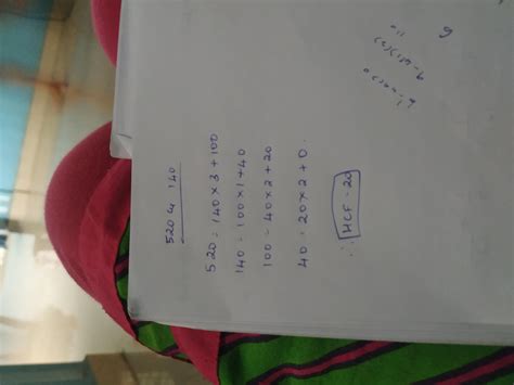 Hcf of 520 and 140 using euclid's division lemma - Brainly.in