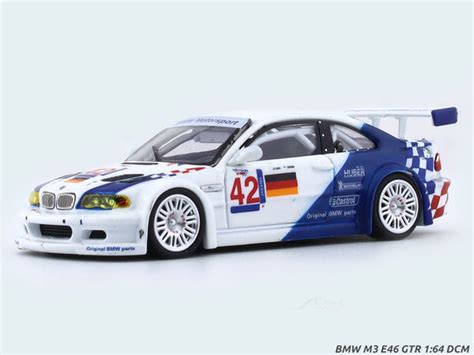 BMW M3 E46 GTR white 1:64 DCM diecast scale model car | Scale Arts India