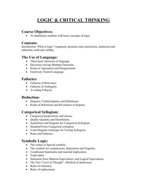 Logic and Critical Thinking Freshman Course Questions 的图像结果