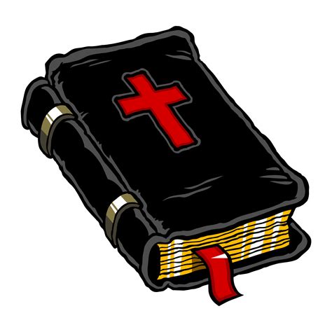 Vector illustration of a leather-bound Holy Bible. 551226 Vector Art at ...