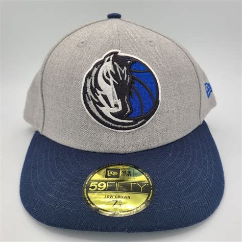 Dallas Mavericks Hat New Era 59Ffity Low Crown Fitted Cap Gray Blue ...