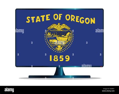 Oregon flag vector vectors hi-res stock photography and images - Alamy