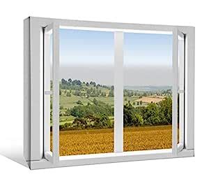 JP London CNV7024 Canvas Art Hillside Large Window Wall Effect, 2' x 1. ...