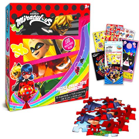 Buy Zagtoon Miraculous Ladybug Jigsaw Puzzle for Kids - Bundle with 100 ...