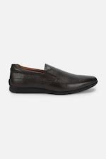 Louis Philippe Formal Shoes, Men Black Leather Slip Ons for Footwear at ...