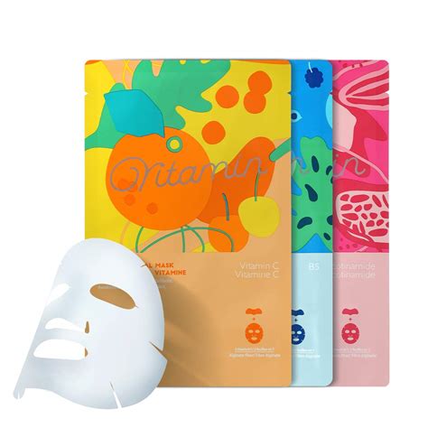 Buy MINISO 3PCS Vitamin Facial Sheet Masks Hydrating Face Mask ...