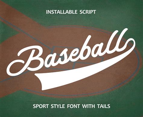 Image result for Baseball Free Script Font