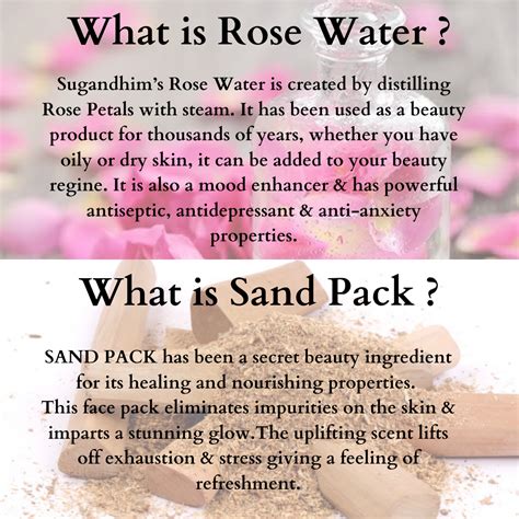 Sand Pack & Rose Water Spray - 50gmsX1 & 100mlX1 – Sugandhim